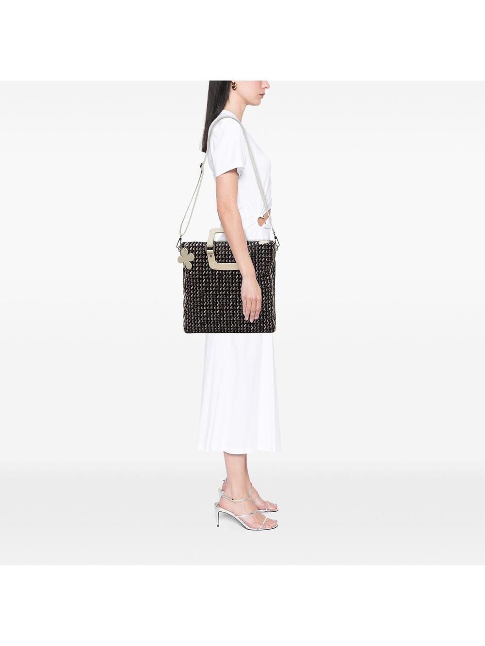 Chanel Cc Canvas Clover Vertical Tote #344925C14B - Picture 6 of 7